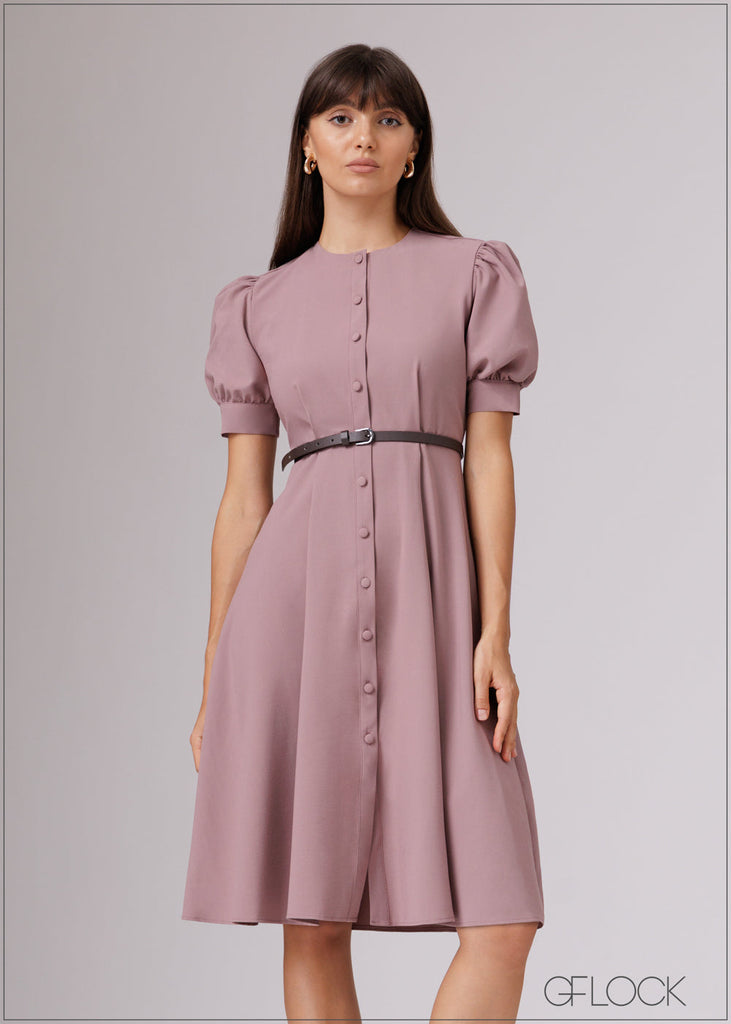Puff Sleeve Dress - 080526