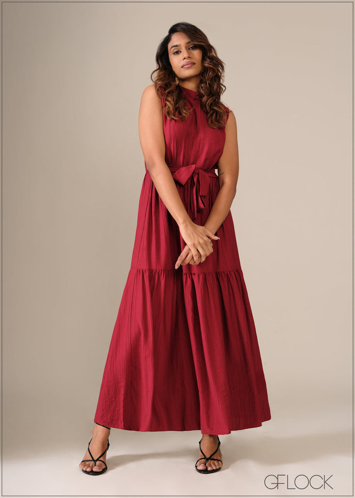 Sleeveless Tiered Dress - 130326