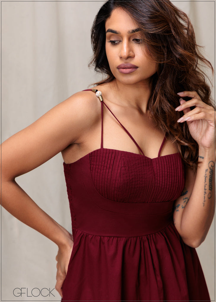 Pintuck Strappy Dress - 020326