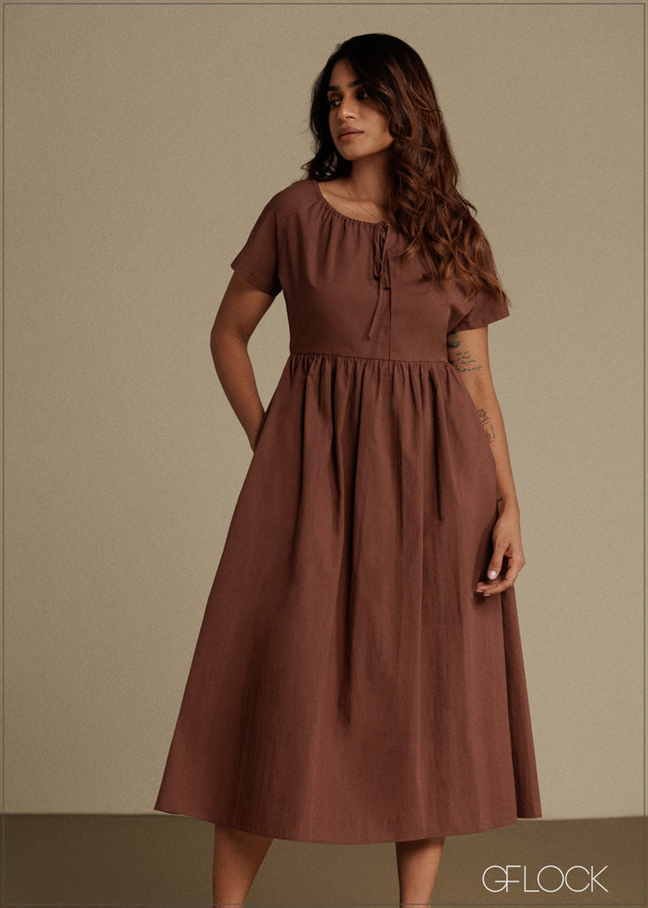 Neck Detail Dress - 290526C