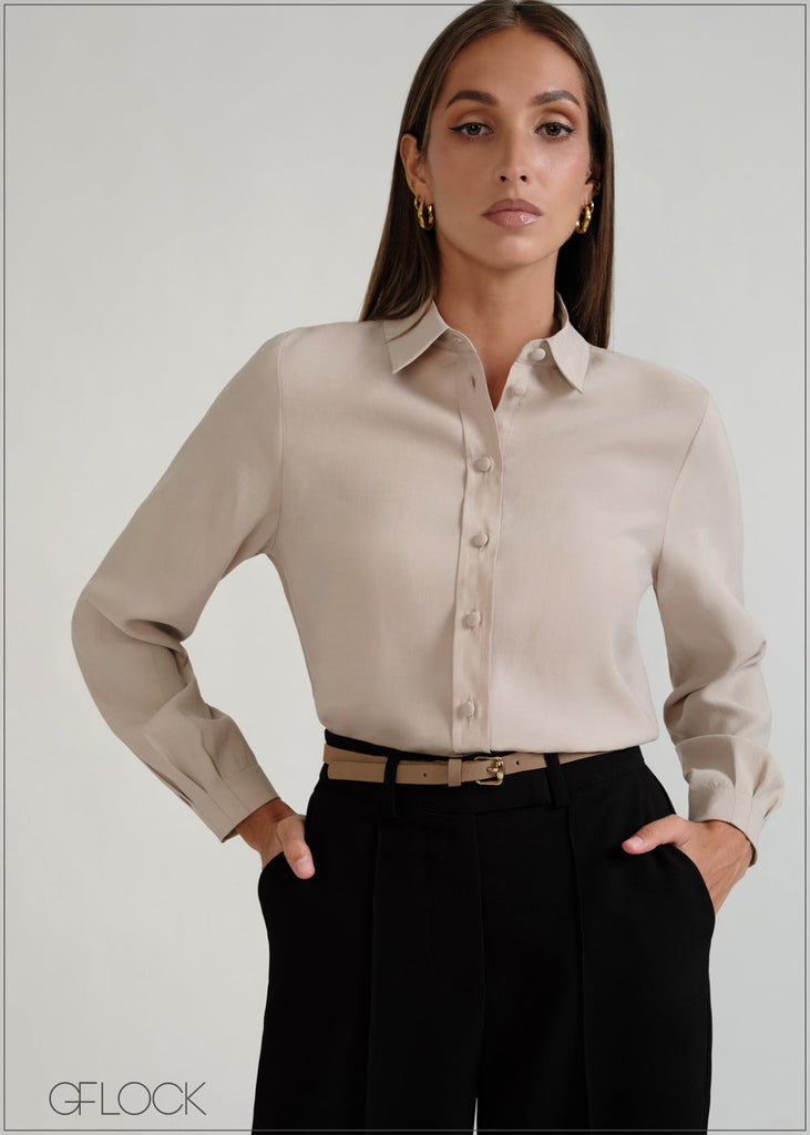 Long Sleeve Cuff Detailed Shirt - 070926
