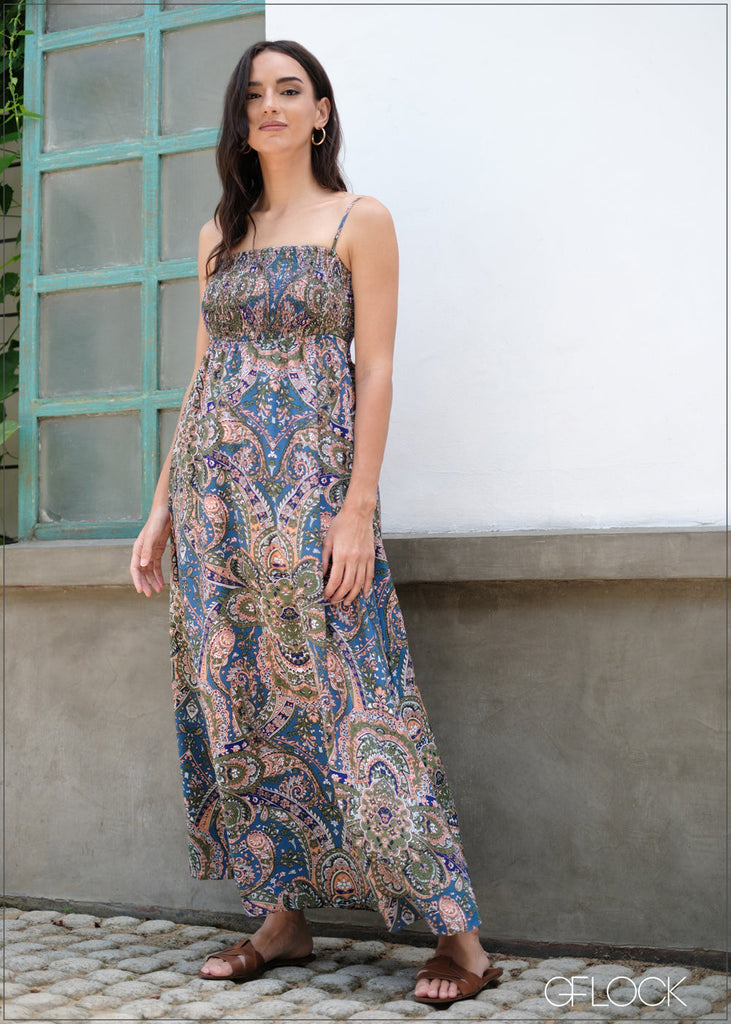 Printed Maxi Dress - 040425