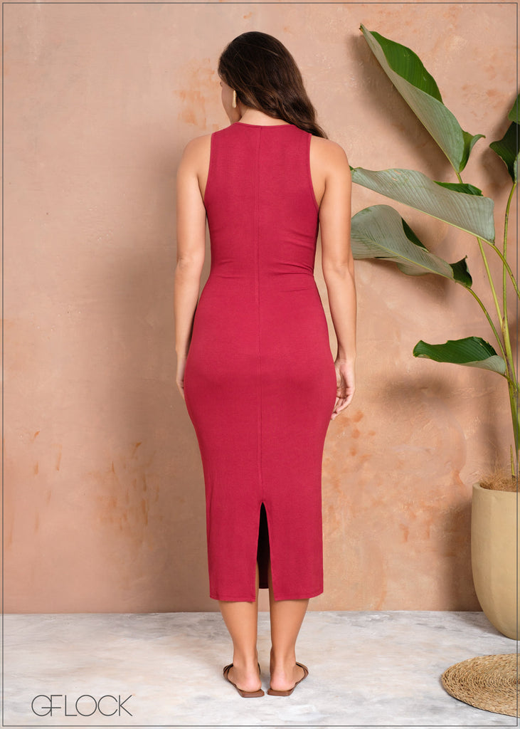 strapless open back dress Ribbed Knit Tie-Front Mini Sweater Dress