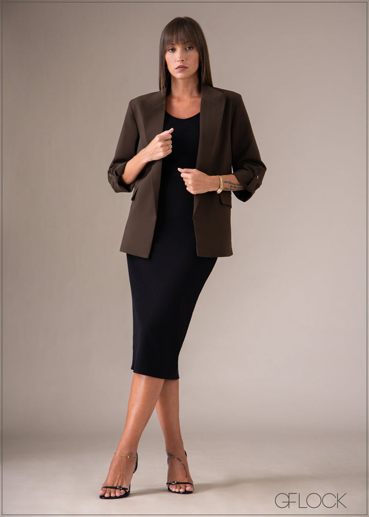 Blazer With Sleeve Tab - 060326