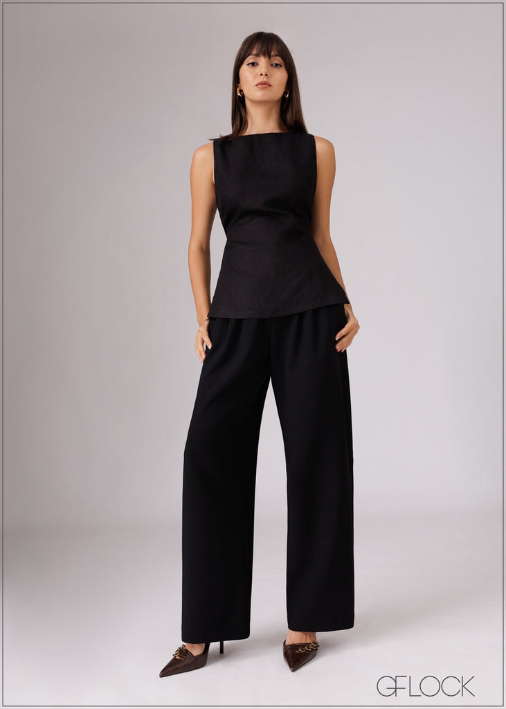 Pleated Barrel Pant - 080526