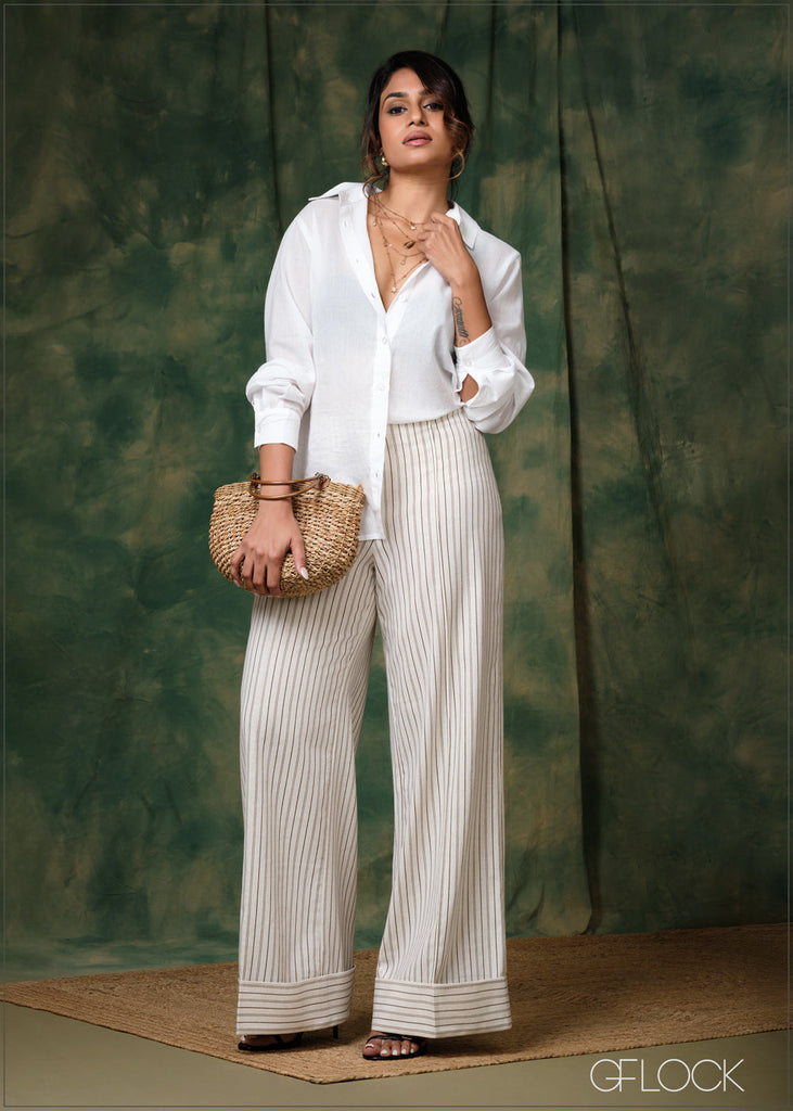 Striped Wide Leg Pant - 171225