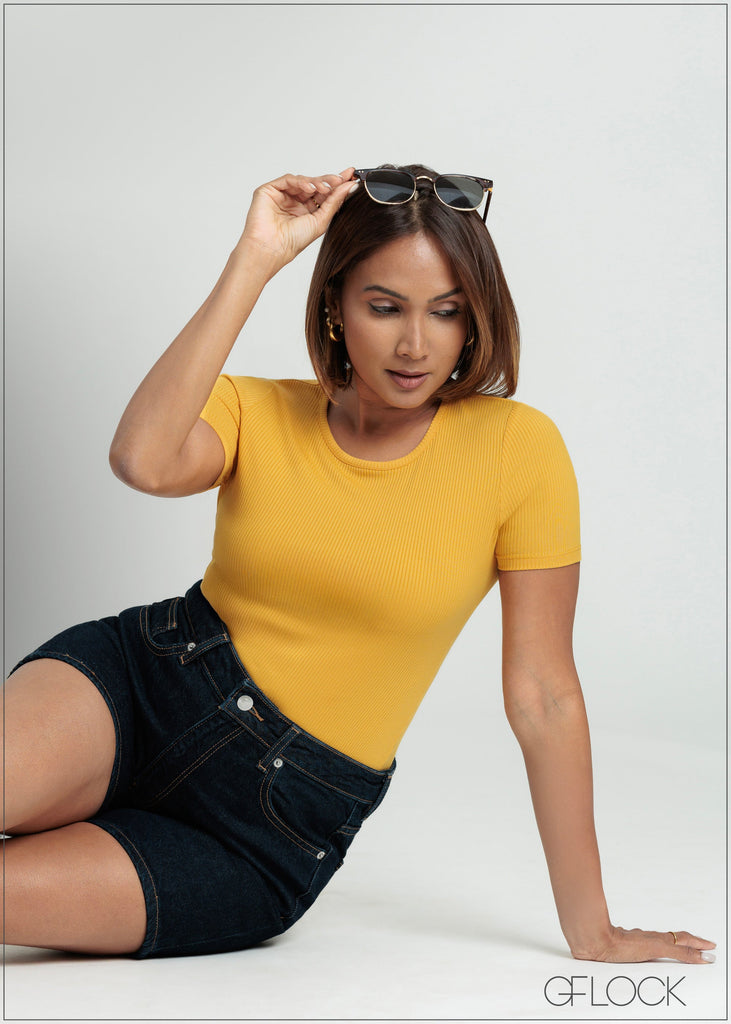 Round Neck Bodysuit - 090725