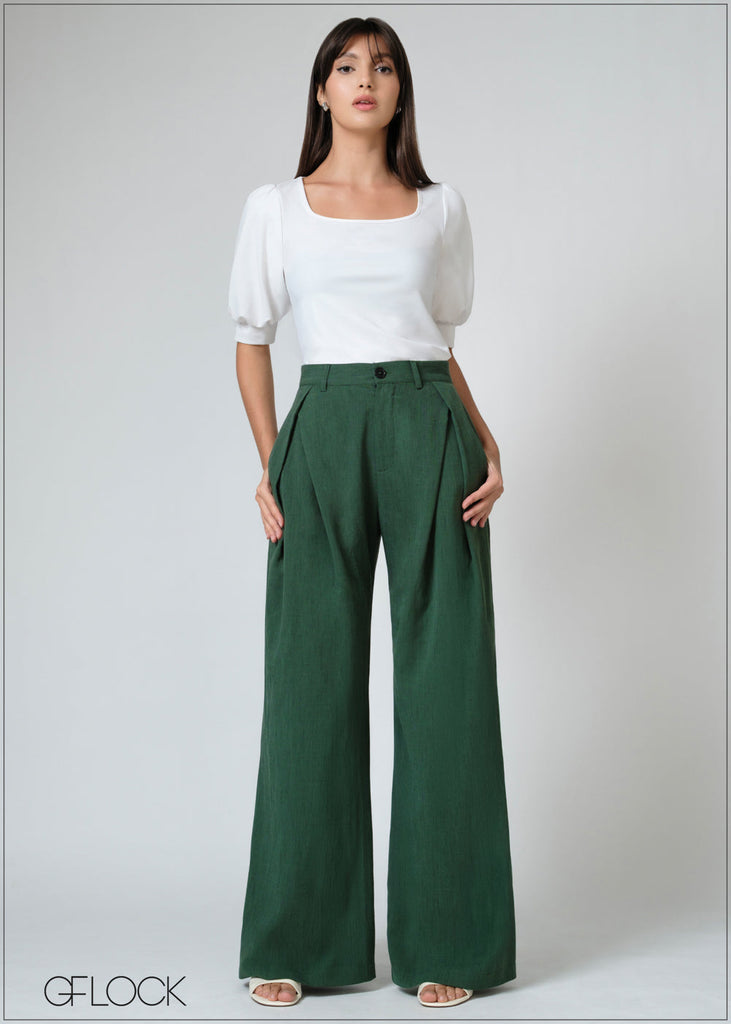 Square Neck Puff Sleeve Top - 080526