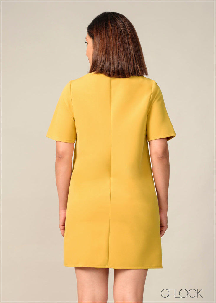 SHORT SLEEVE SHIFT DRESS - 170424 - 02