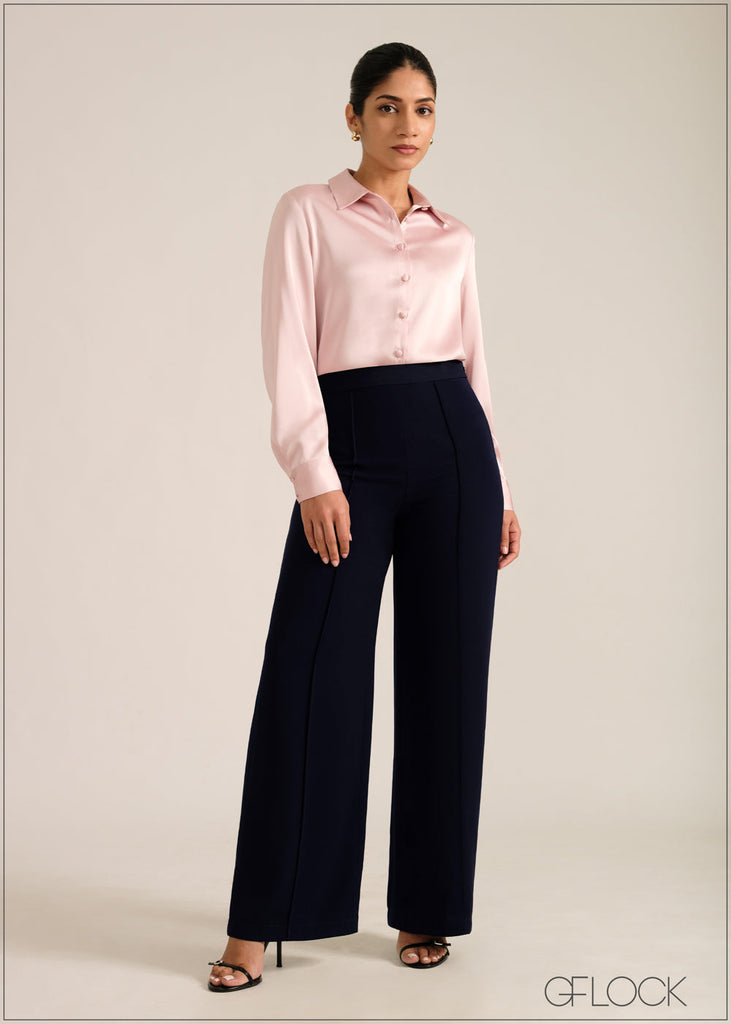 High Waist Pin-Tuck Pant - 261026