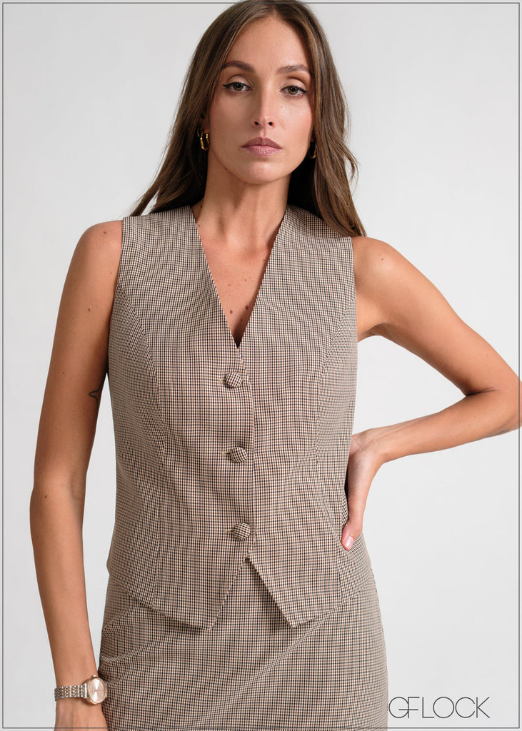 V-Neck Detailed Waistcoat - 170826