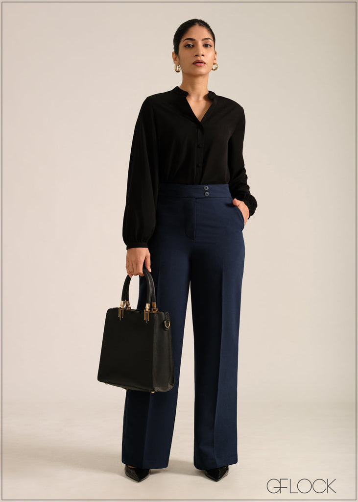 High Waist Detailed Pant - 261026