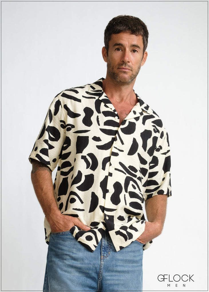 Revere Collar Short Sleeve Shirt - 260426