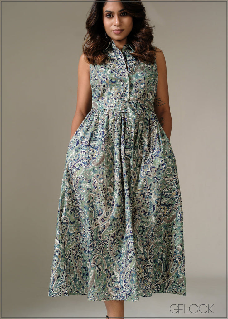 Sleeveless Midi Dress - 281225