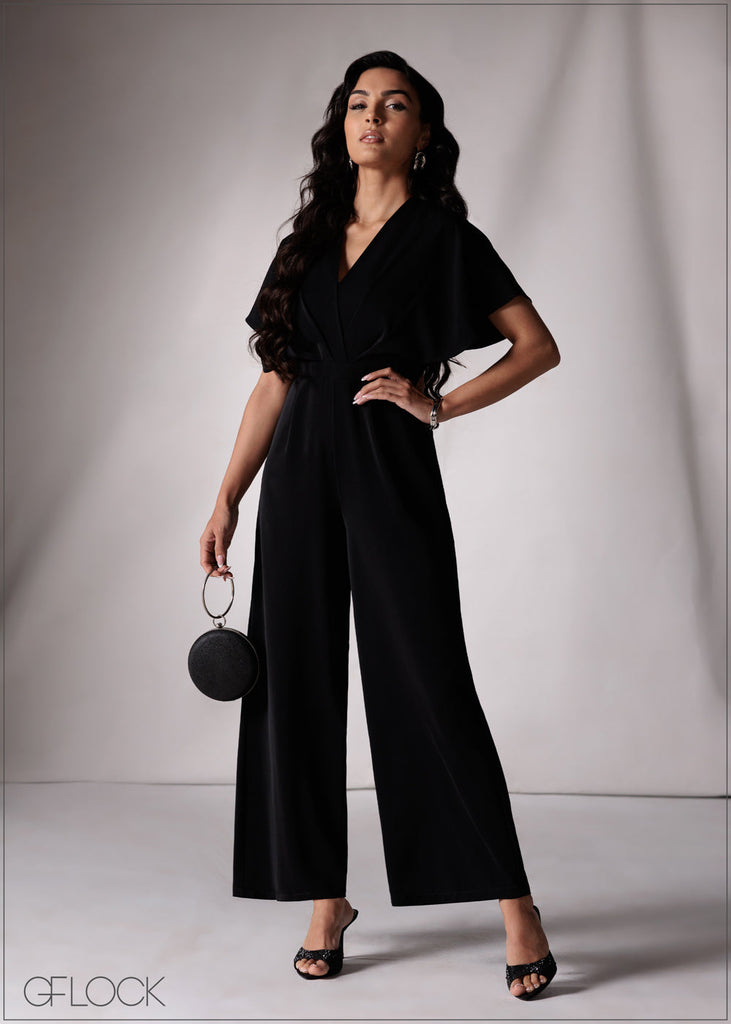 V-Neck Jumpsuit - 151026
