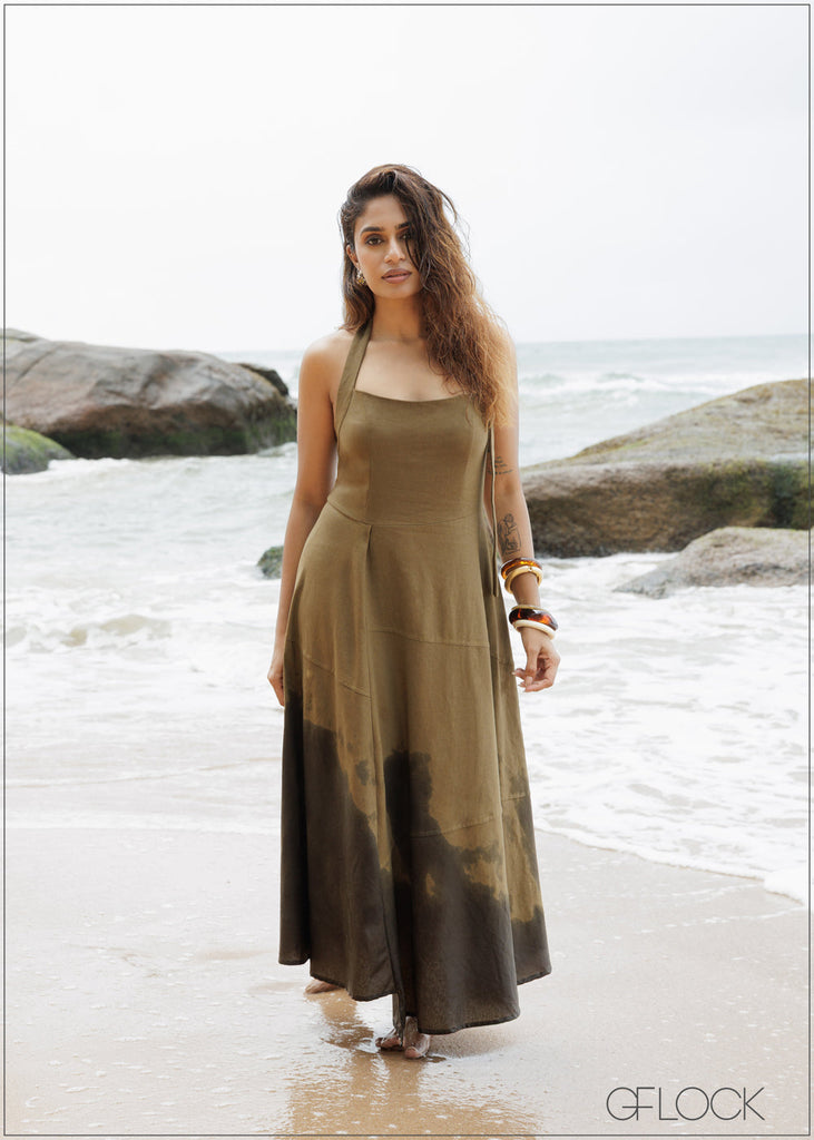 Back Open Dress - 201026