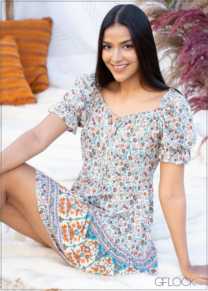 Boho Mini Dress - 0206