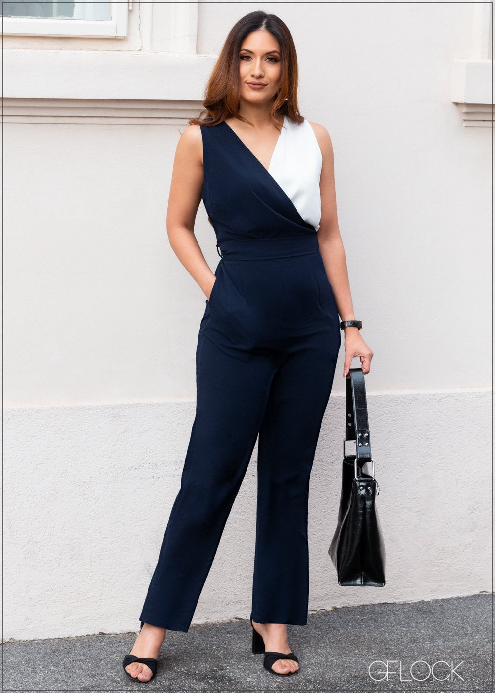 Two color sales jumpsuit