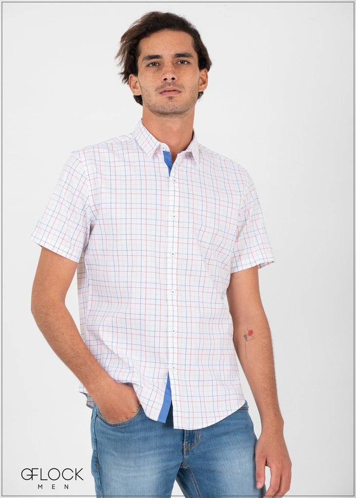 Short Sleeve Checked Shirt - MWC1221
